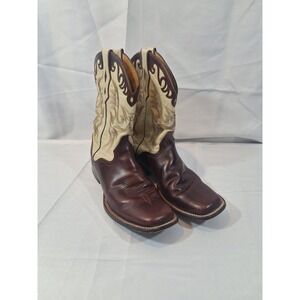JB Dillion Mens USA 10 D Cowboy Boots Goat JBM6012 Square Toe Made In Mexico